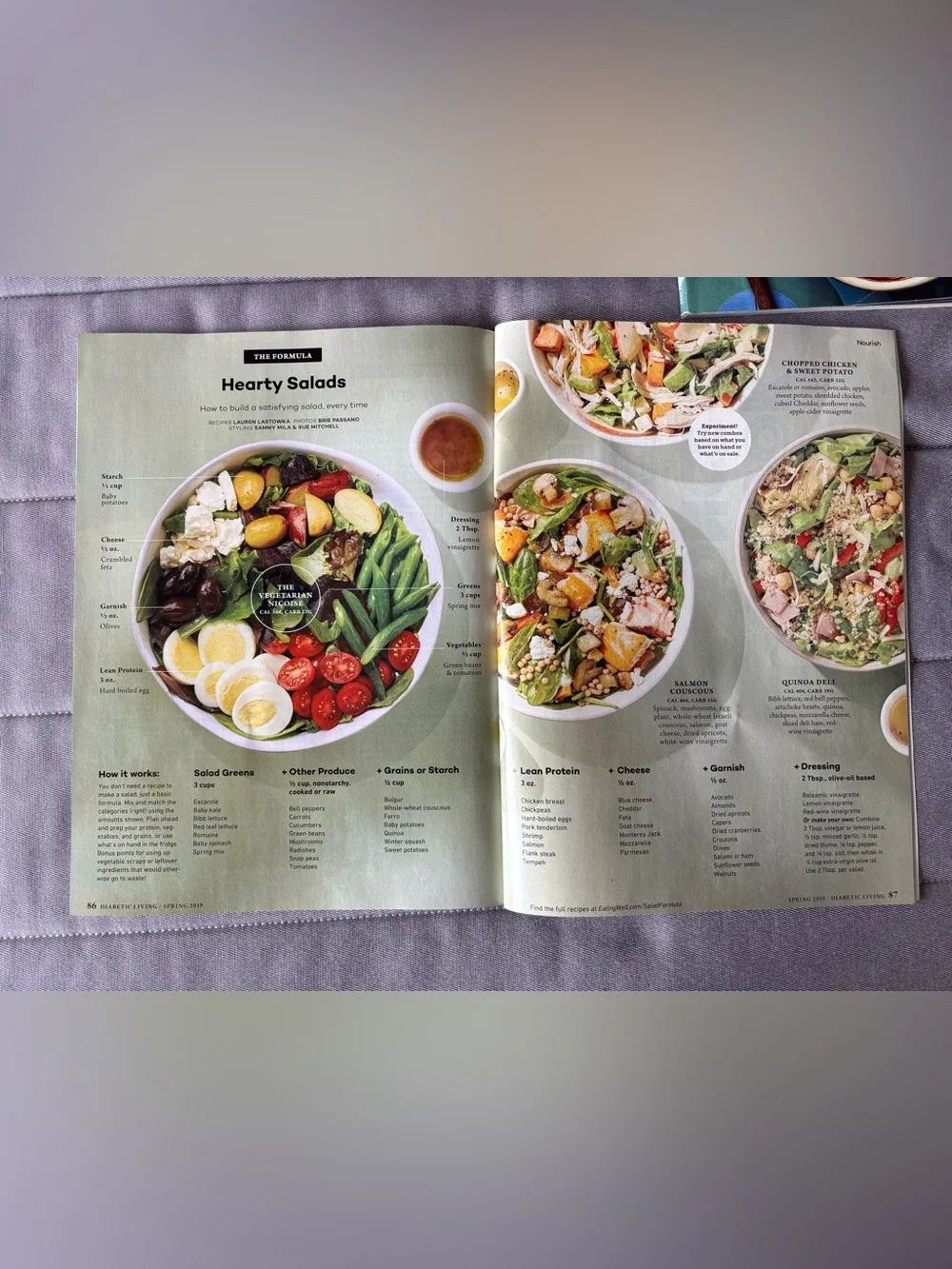 Diabetic Living & EatingWell Magazine Bundle - Blue and White Covers 2019&2020